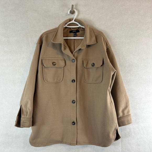 Faux suede drop sleeve shocker over size large camel tan mohair wool felt NWOT - Picture 3 of 7